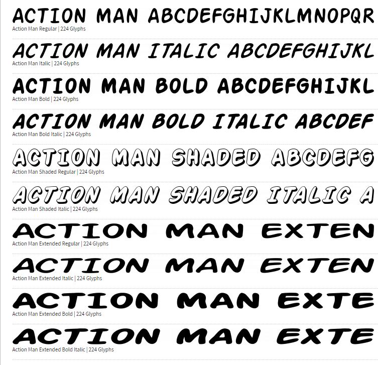 aCTION MAN FONT